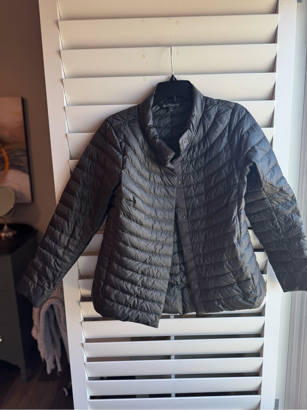 Athleta Quilted Packable Puffer Jacket in Black